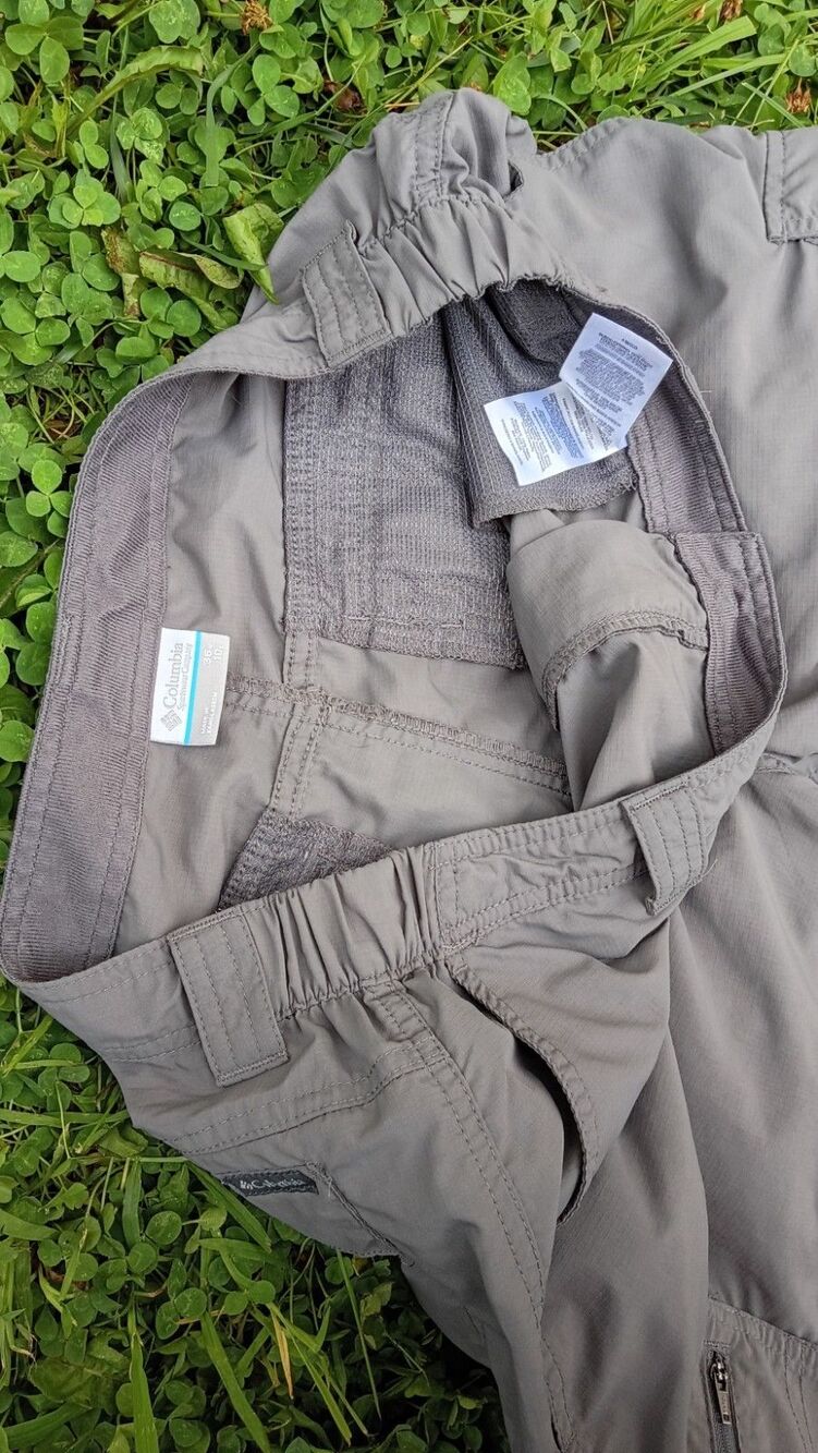 Columbia Silver Ridge Cargo Shorts Mens 36 Gray Nylon Hiking Trail Fishing 10" - Picture 11 of 15